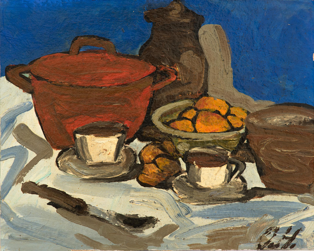 UNBEKANNTER KÜNSTLER. stilleben.