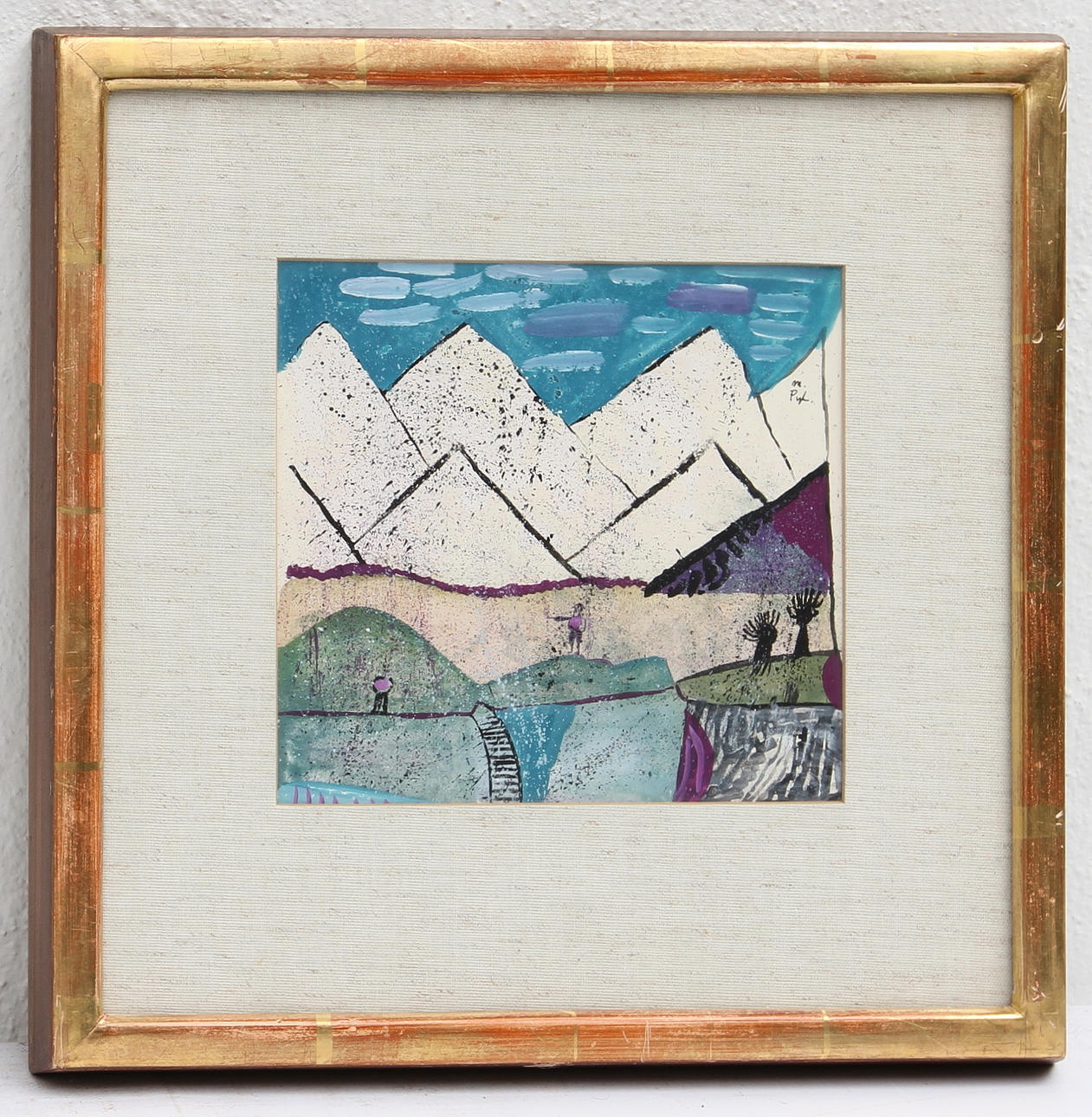 MADELEINE PYK. Gouache, signerad.