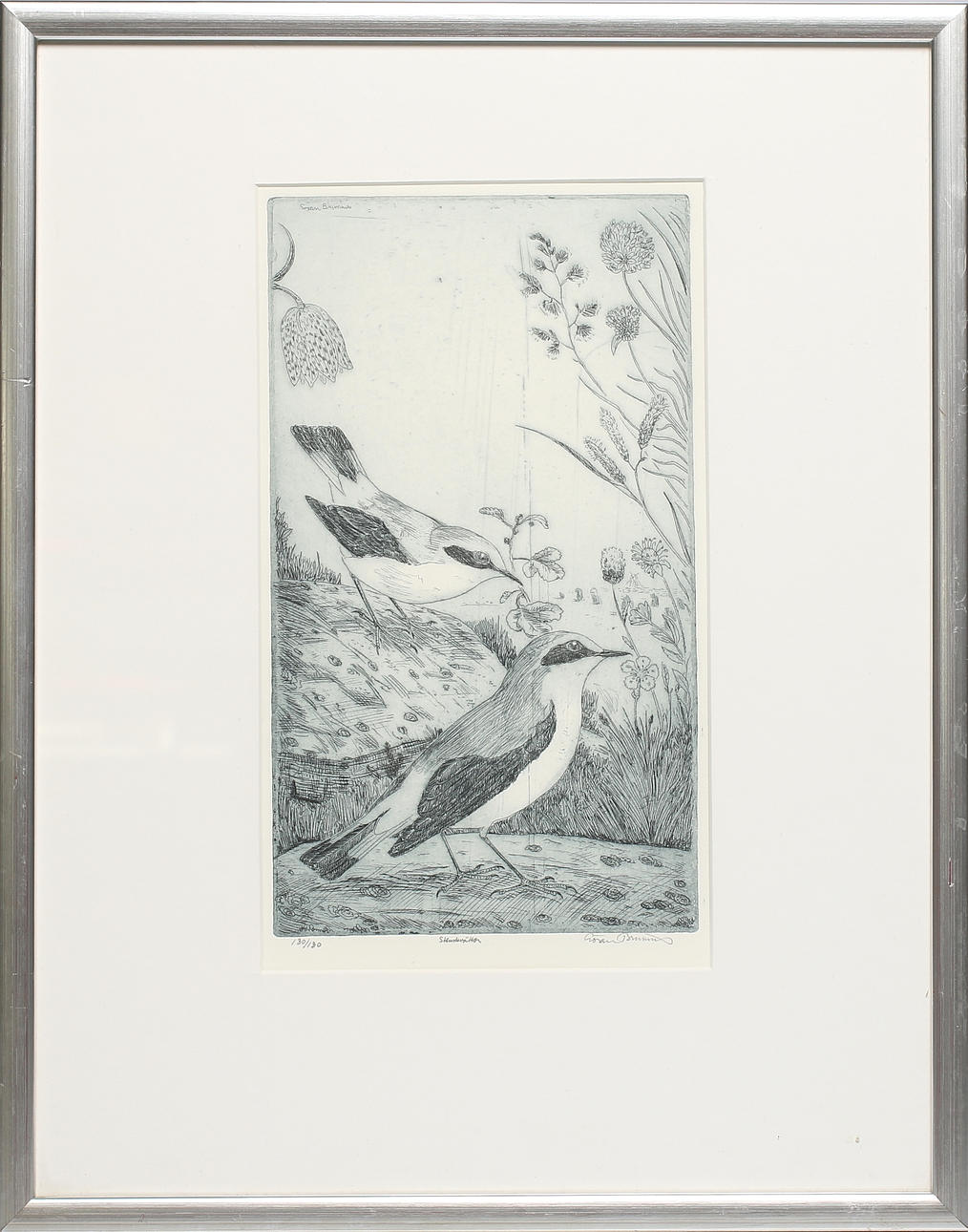 GÖRAN BRUNIUS. "Stenskvättor", etsning, signerad och numrerad 130/130.