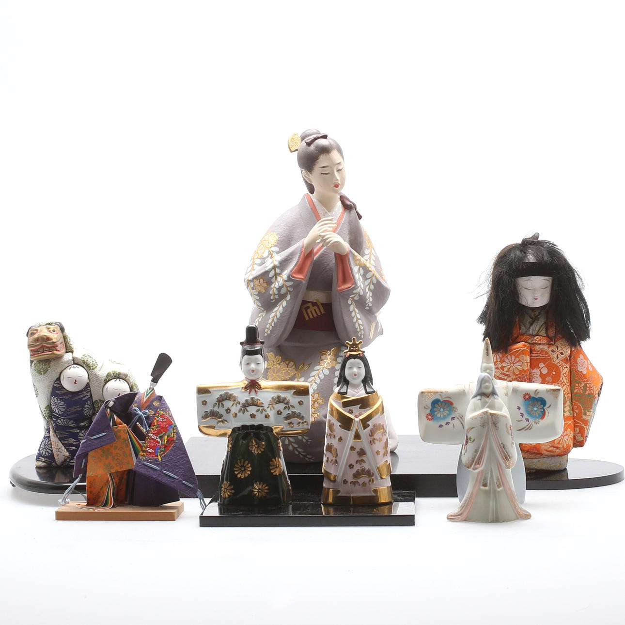 DOCKOR, FIGURINER, med mera, 8 delar, 1900-talets andra hälft.