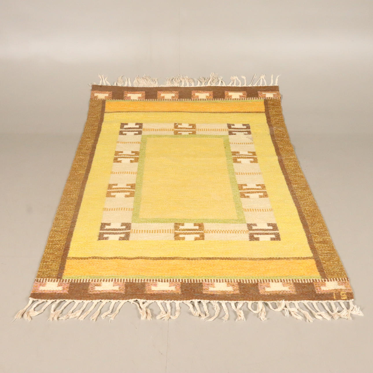 INGEGERD SILOW. MATTA Weidenleinen signiert.