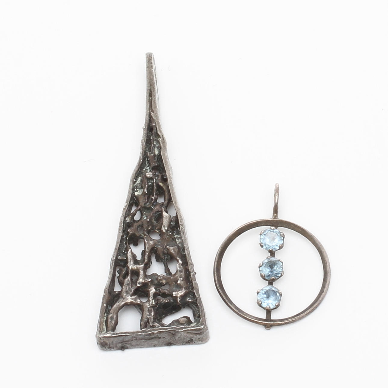 HÄNGEN 2 st, silver, Kultasepät Salovaara samt Stigbert / Engelbert, 1900-tal.