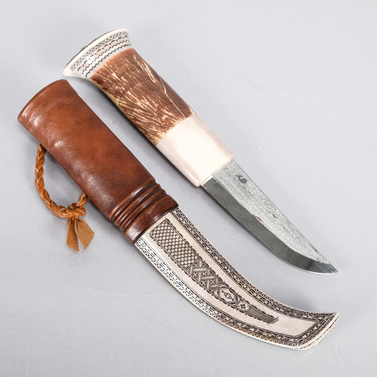 PER-ERIK NILSSON. Half-horn knife, Signed, 2009.