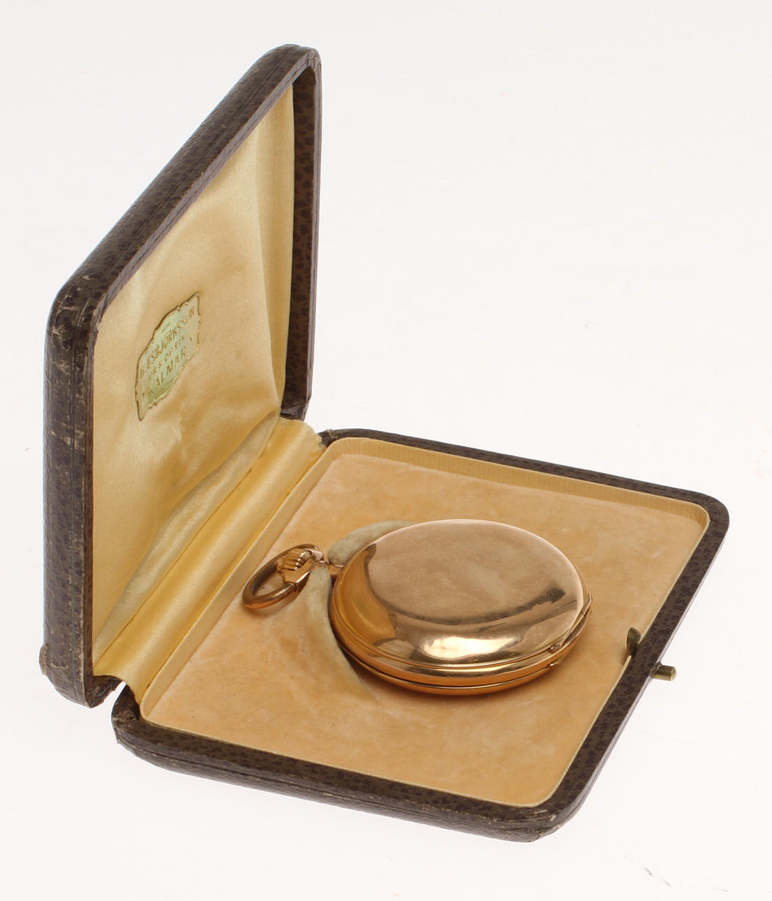 FICKUR, 18k guld, savonett, Total vikt 95,5 gram.