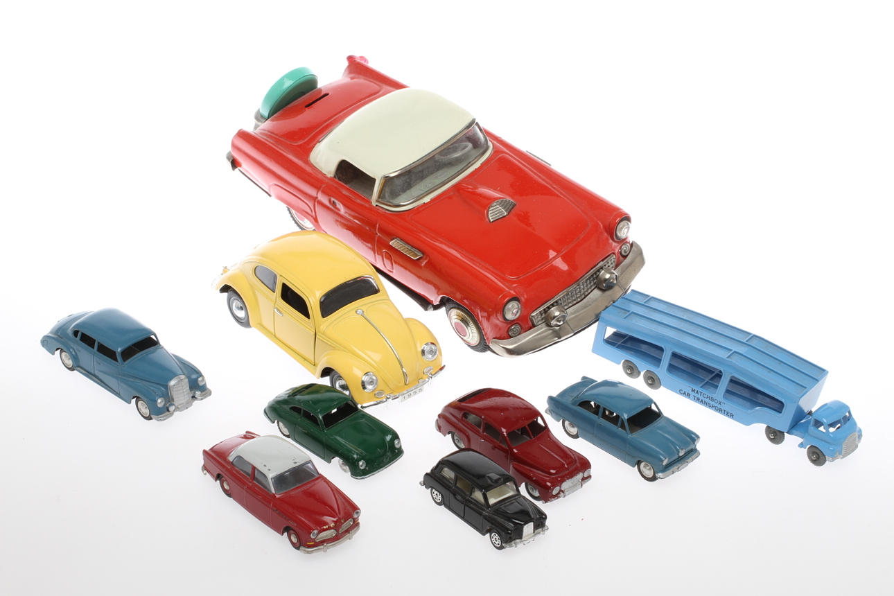 MODELLBILAR olika märken 7 stycken. Märklin, Tekno, GENO med flera.