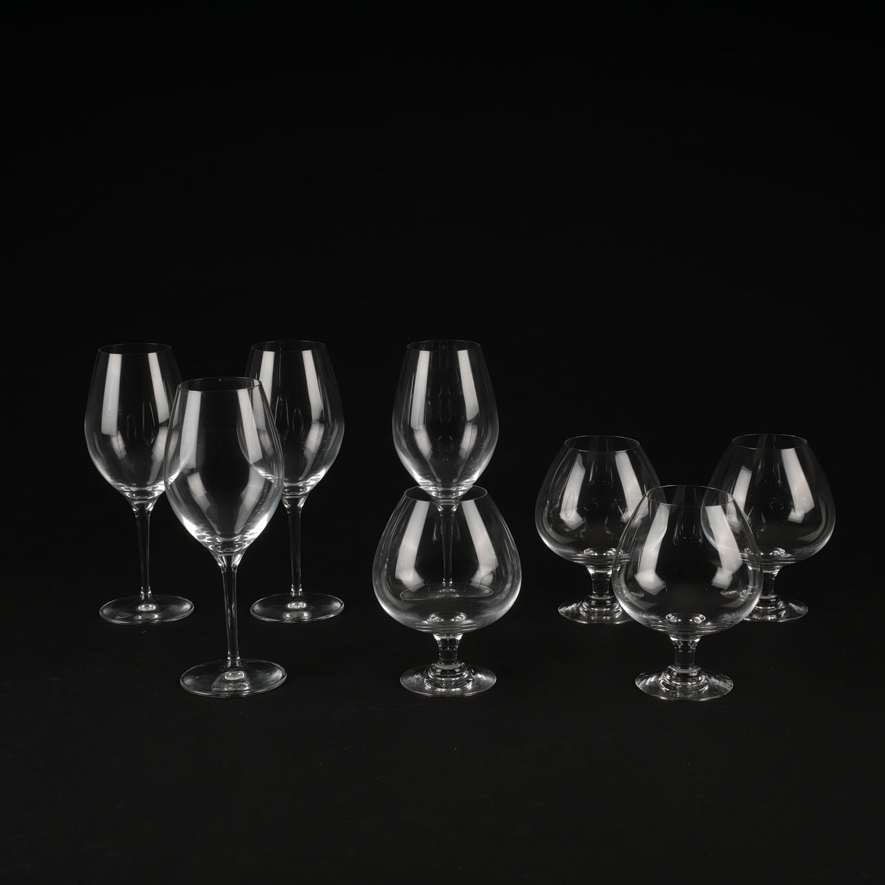GLASS, 4+4 pieces, Orrefors.