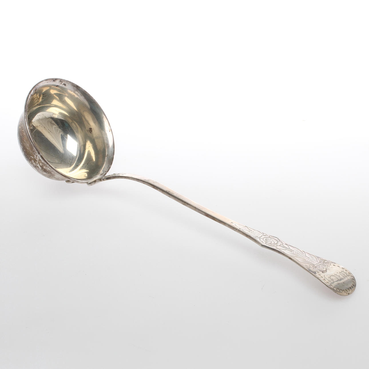 SOUP LADLE, silver, 19th/20th century.