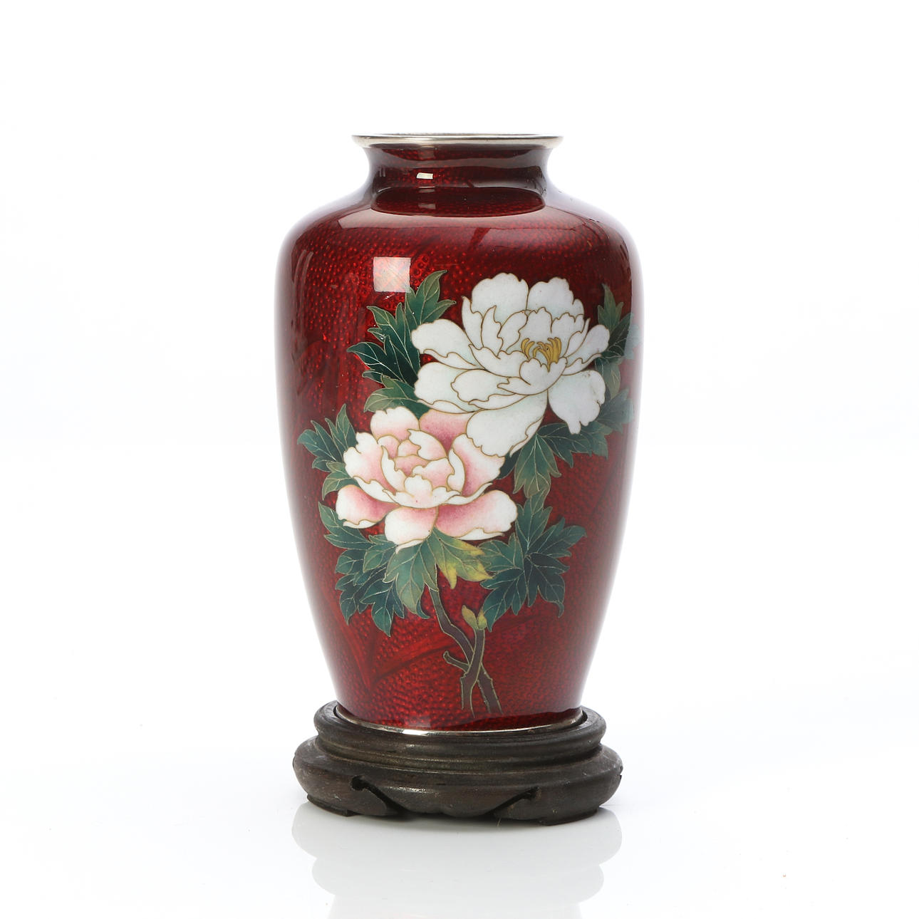 A CLOISONNE VASE, Sato, Japan.