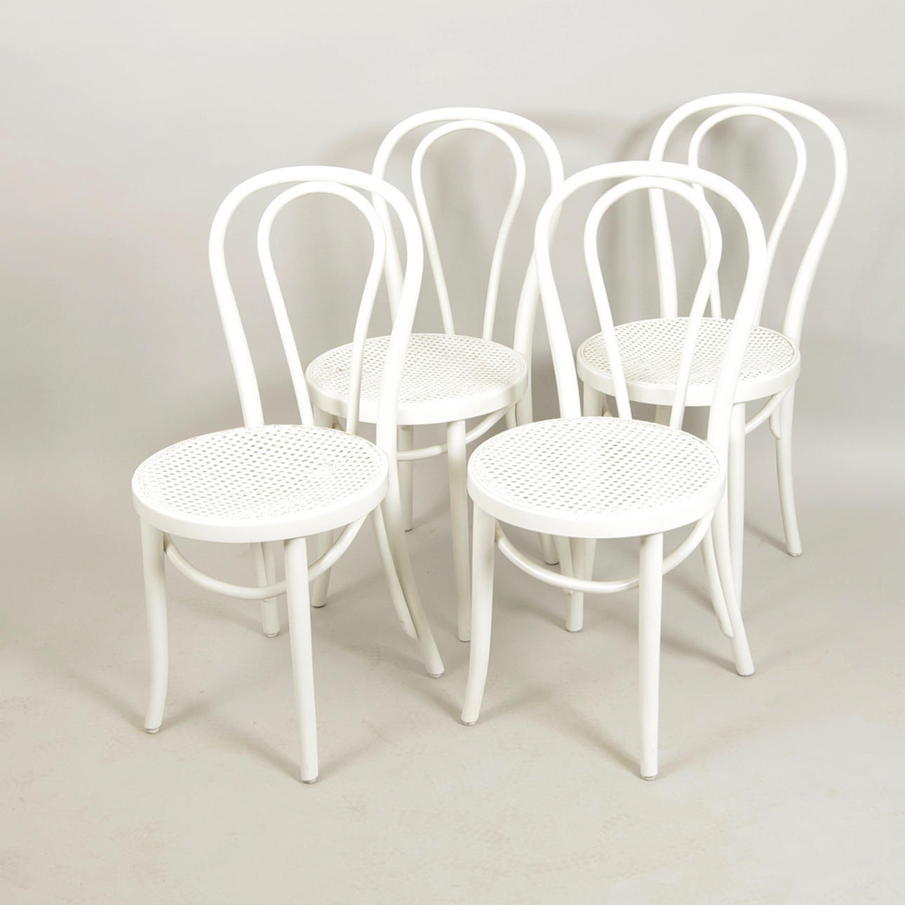 STOLAR, 4 stycken, böjträ/rotting, Thonetstil.