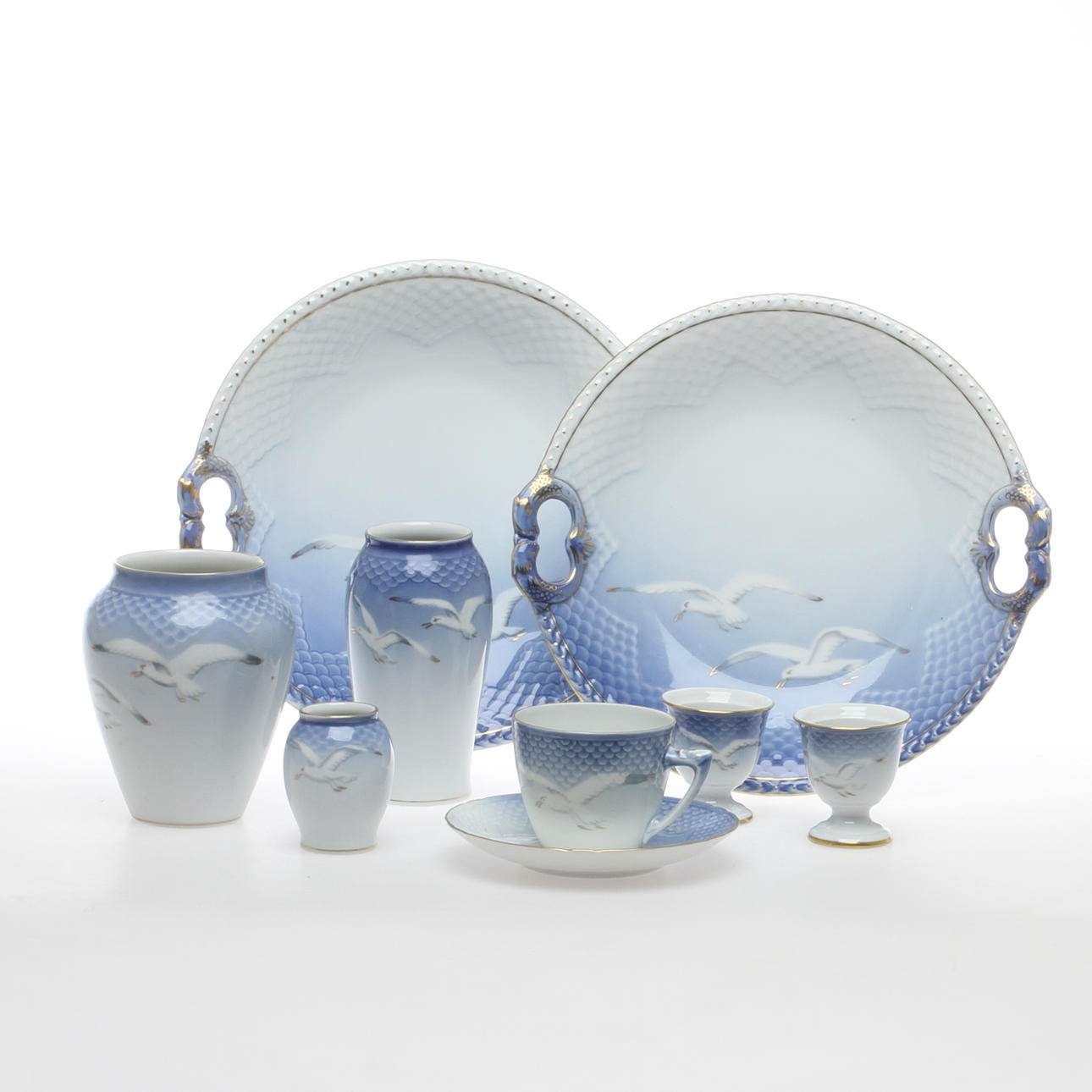 KAFFESERVIS, ca 17 delar, porslin, "Måsen" Bing & Gröndahl, Danmark.