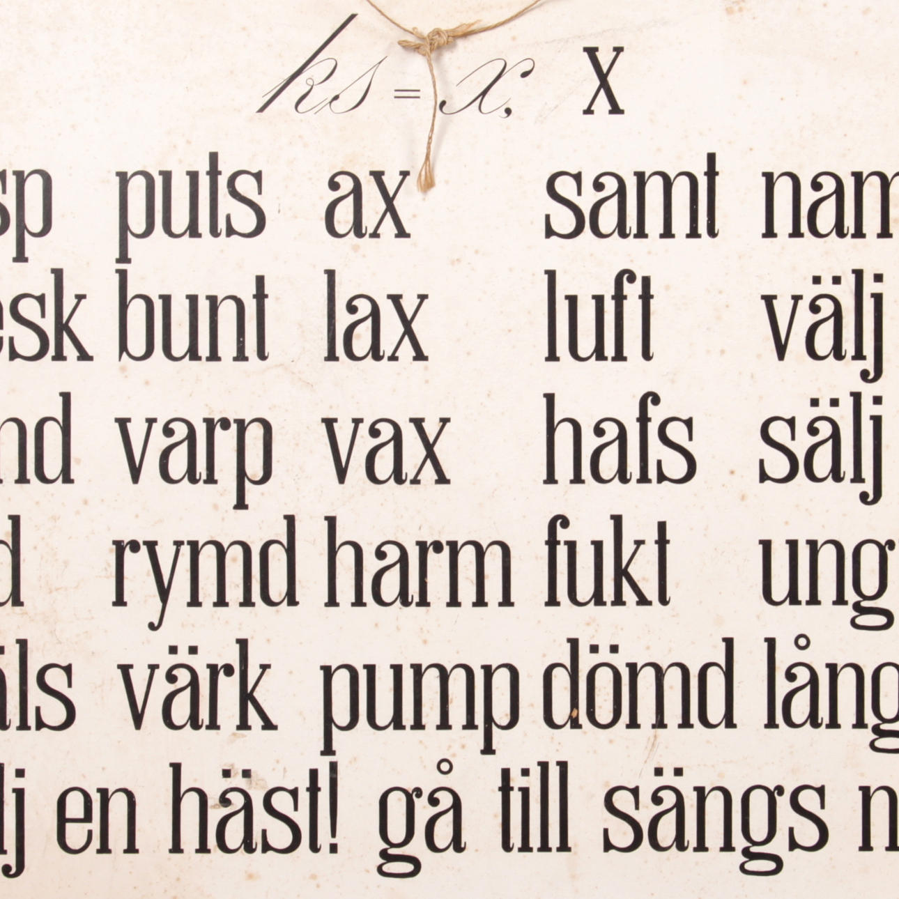 SKOLPLANSCHER, 2 st. Läsetabeller af Carl Kastman och Sofi Almquist, P A Nordstedts & Söners förlag, omkring sekelskiftet 1900.