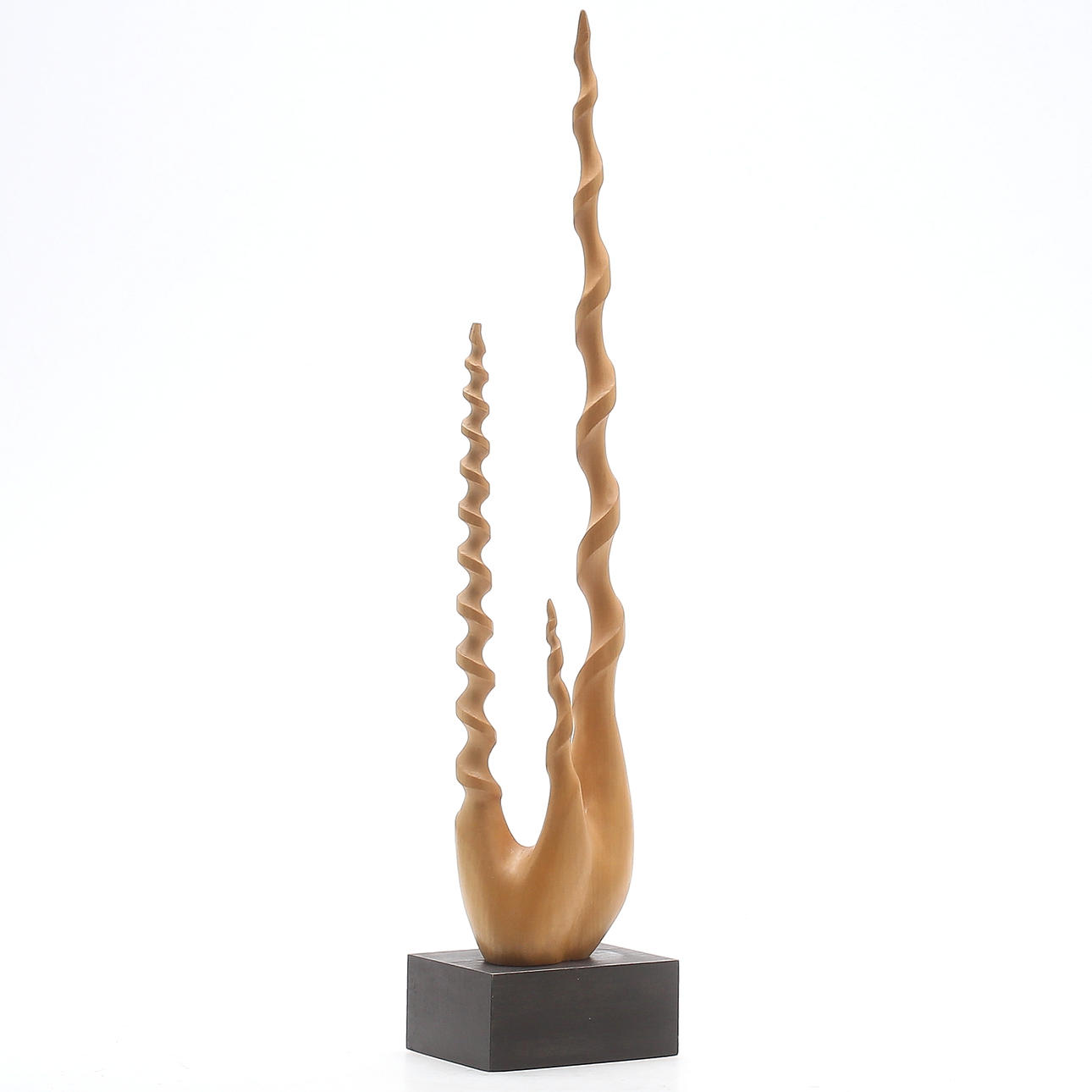 SKULPTUR, Bertil Juhlin, "Spiraler", trä, signerad B. Juhlin (BOJ).