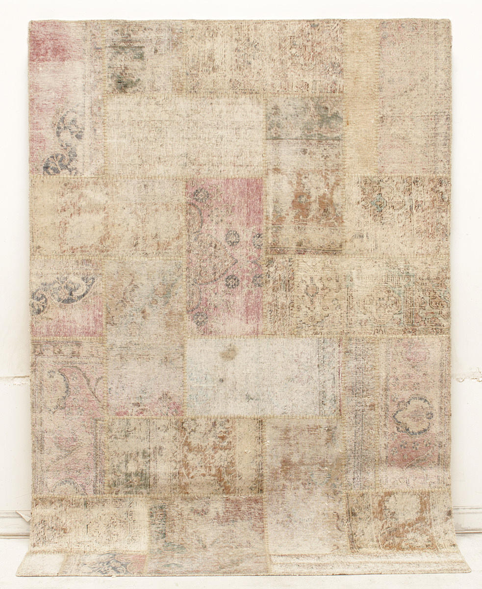 MATTA, ljus patchwork vintage, 271 x 186 cm.