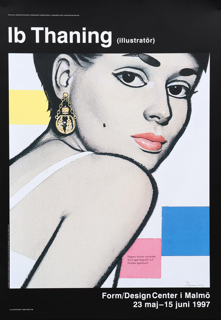 IB THANNING. Exhibition poster, offset printing, Form/Design Center Malmö 1997.