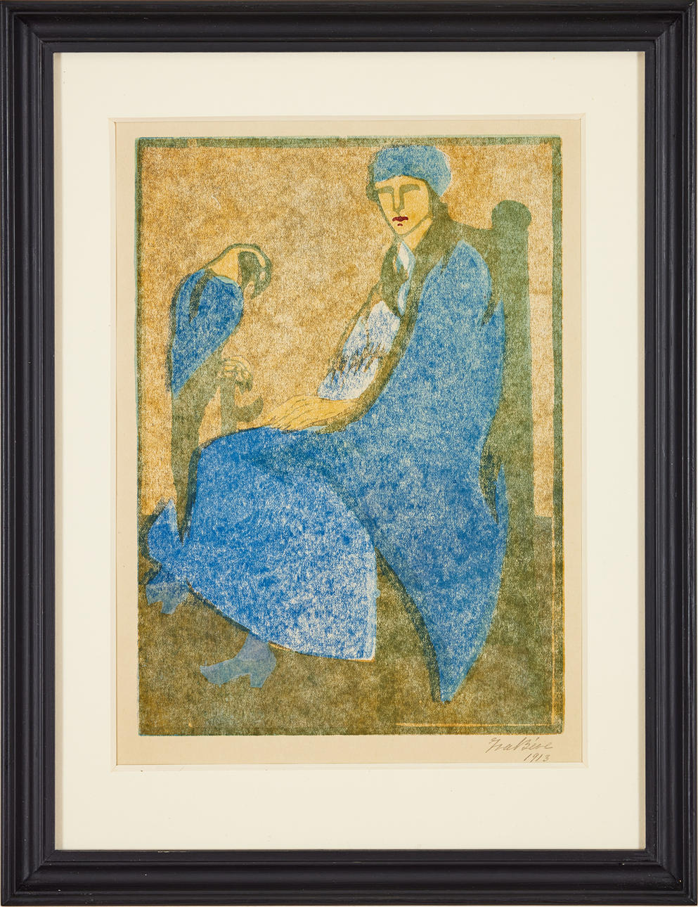 EVA BÉVE 1871-1922. Mujer con loro.