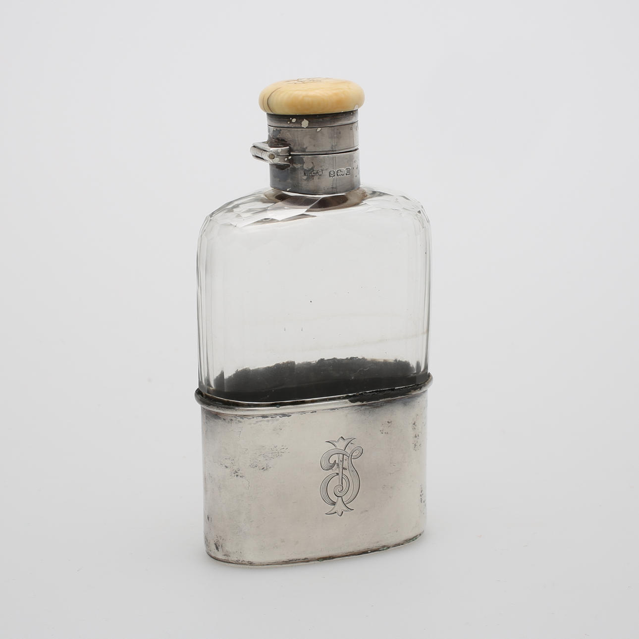 PLUNTA, silver och glas, WC Griffiths, Birmingham, 1919.