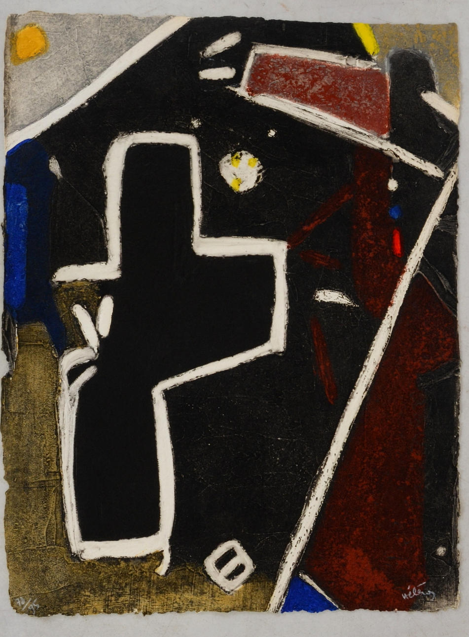 SERGE HELENON. Färgetsning med carborundum.