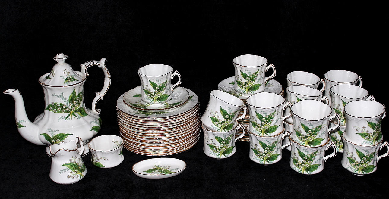 KAFFESERVIS, 55 delar, porslin, Hammersley England.