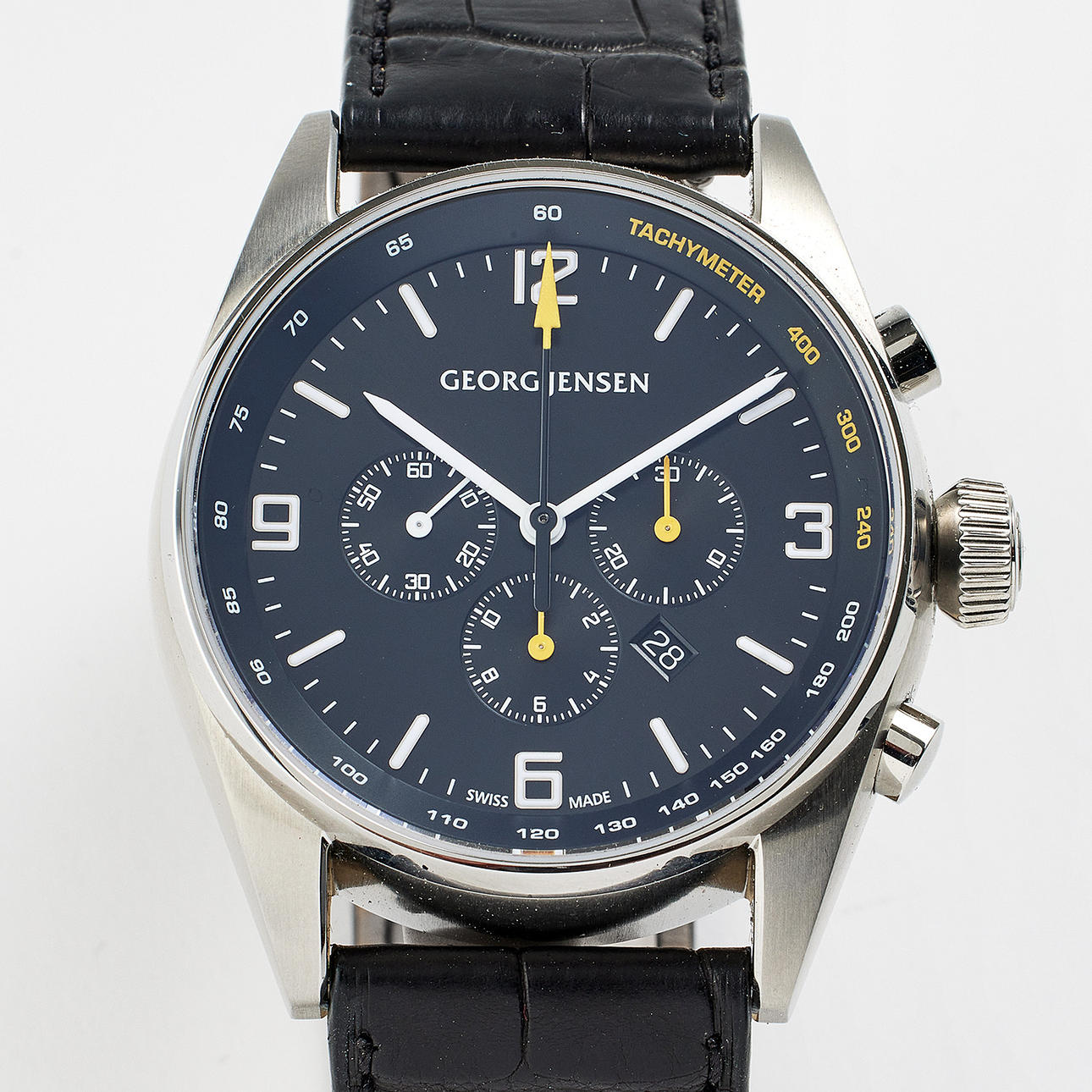 GEORG JENSEN, armbåndsur, Delta Classic Chronograph.