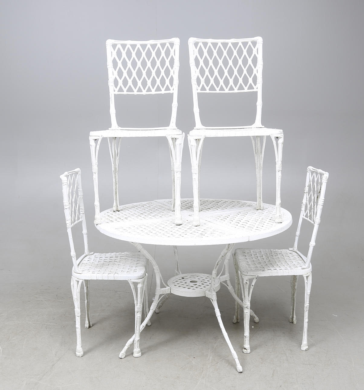 TRÄDGÅRDSMÖBEL, 5 delar, 1900-tal.