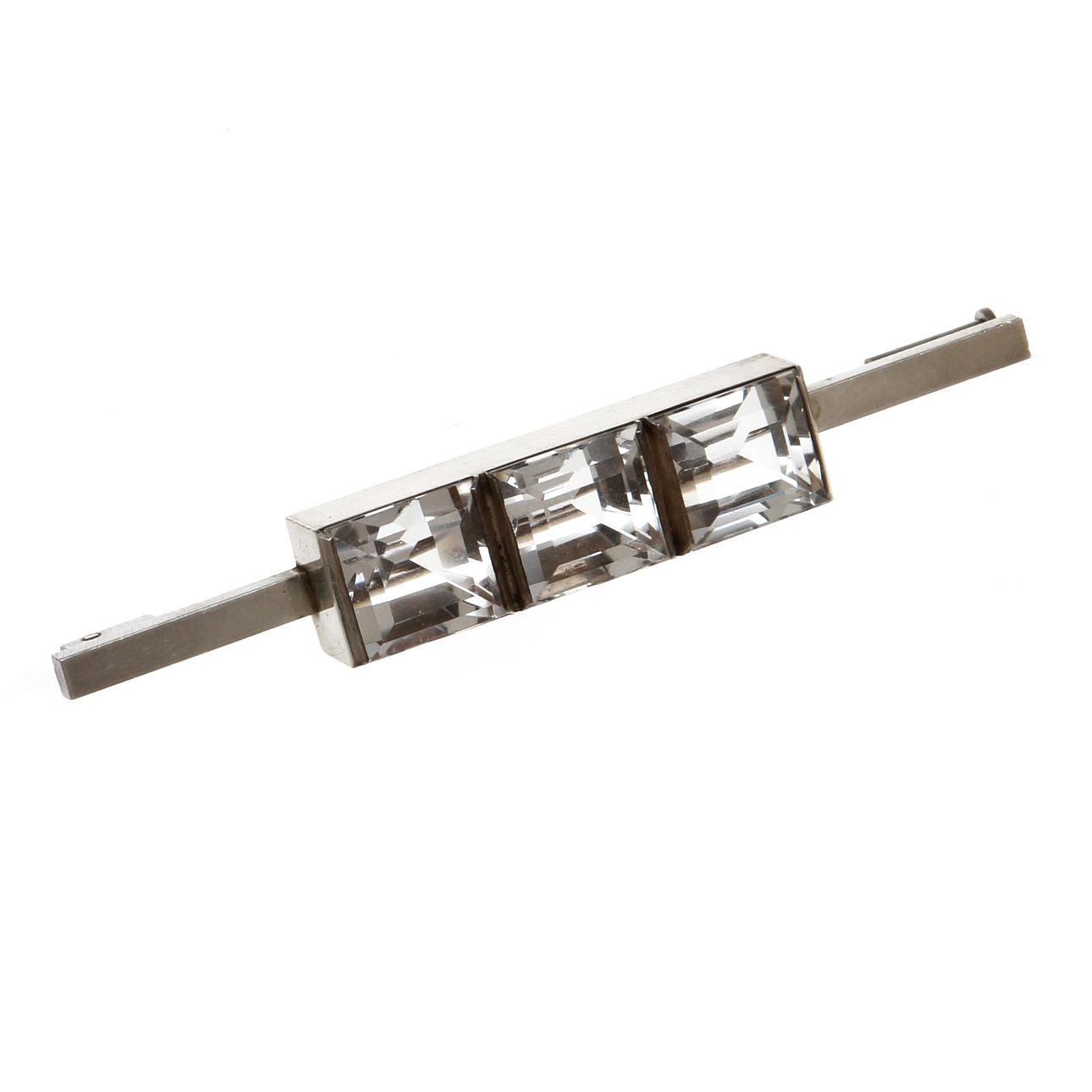 WIWEN NILSSON. BROSCH, sterling silver och bergkristall, Lund, 1949. Vikt 11 gram.