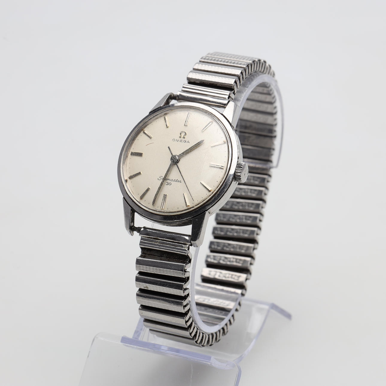 HERRUR Omega, Seamaster 30, manuell, stål.