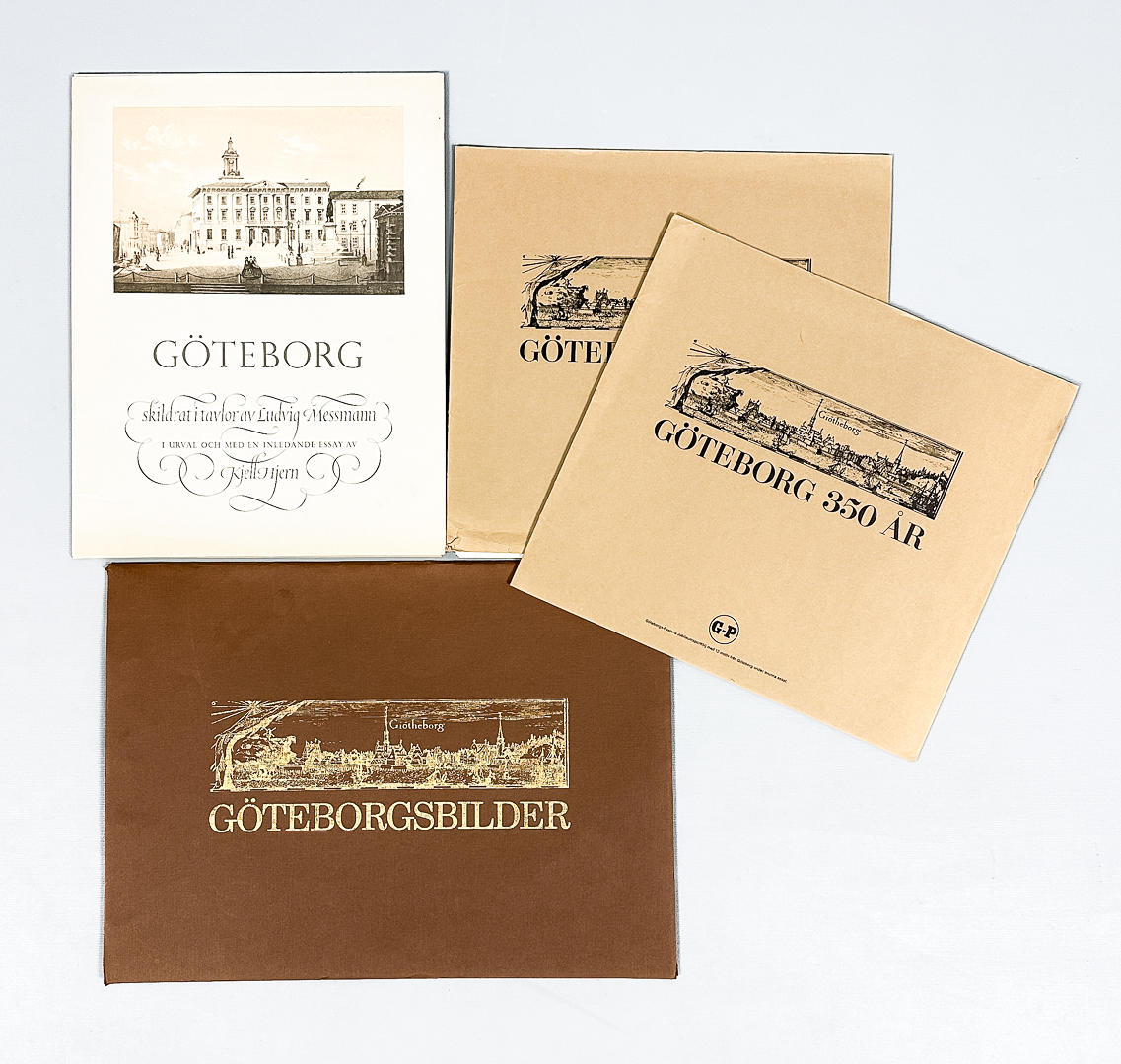 GÖTEBORGSBILDER, 3 mappar, 1900-talets andra hälft.