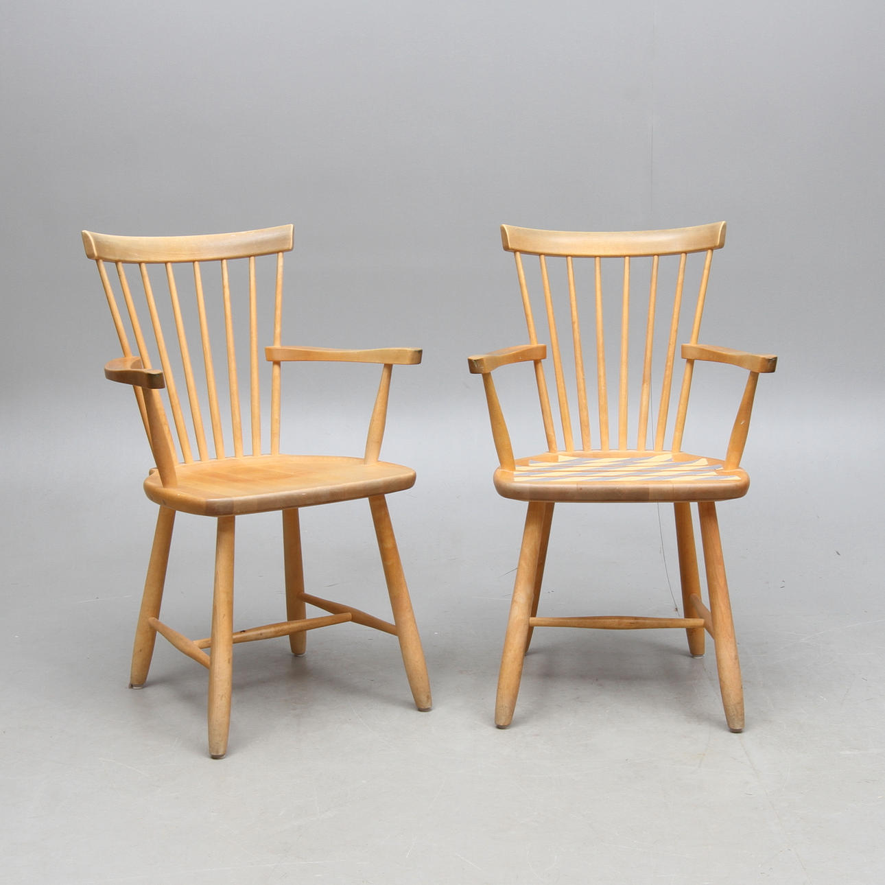 KARMSTOLAR, 2 st, "Lilla Åland" Carl Malmsten, Stolab.