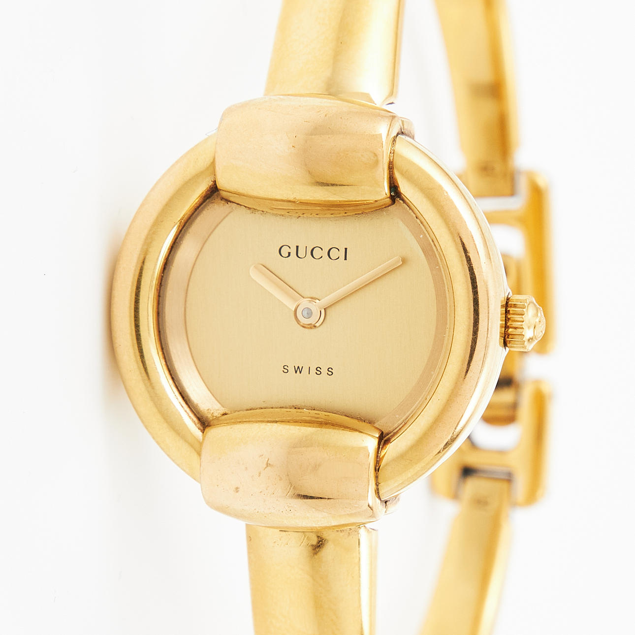 GUCCI, gold plated wristwatch, ca 2000.