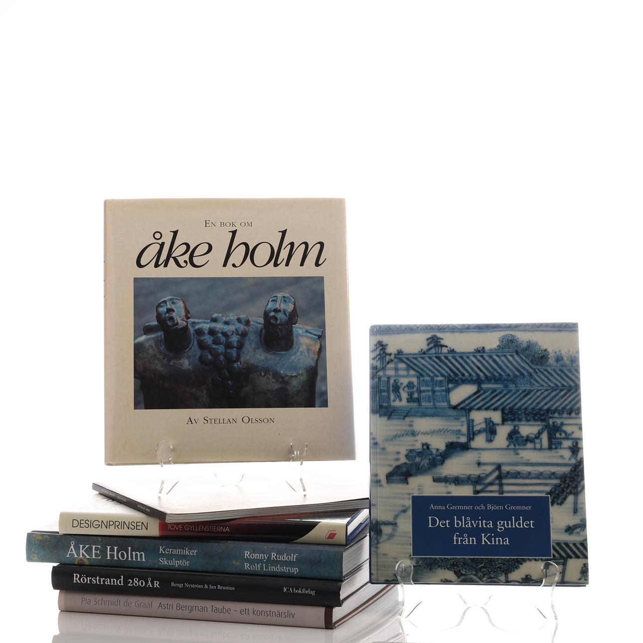 SAMLING BÖCKER, 7 st, konsthantverk och formgivare.