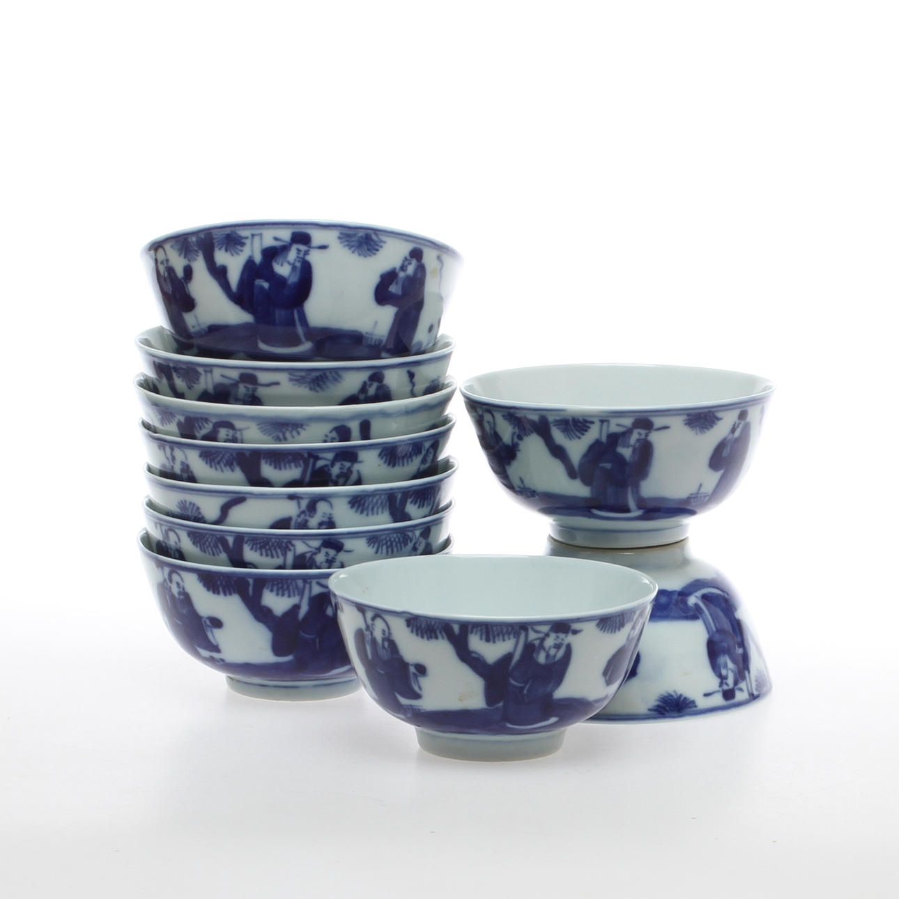 SKÅLAR, 10 st, porslin, Kina.