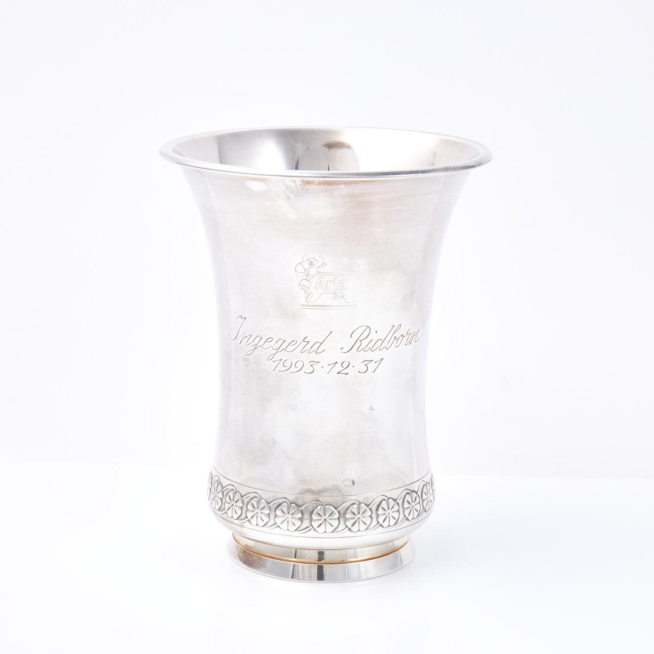EIN BECHER, Sterlingsilber, GAB, Jahr 1993, Stempel.