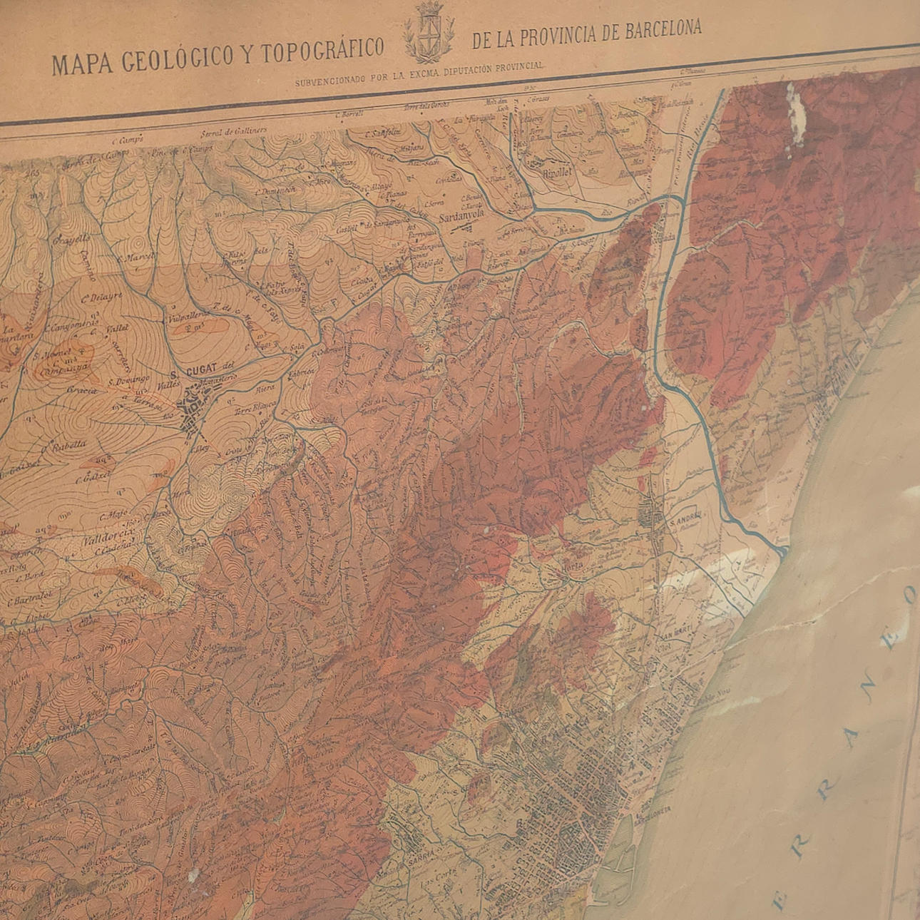 MAPA DE BARCELONA 1900.