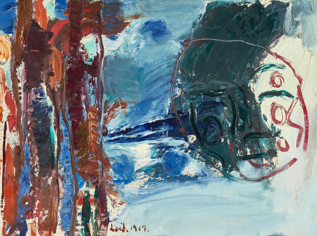 LEIF NILSSON (1938-2002), komposition, olja på duk.