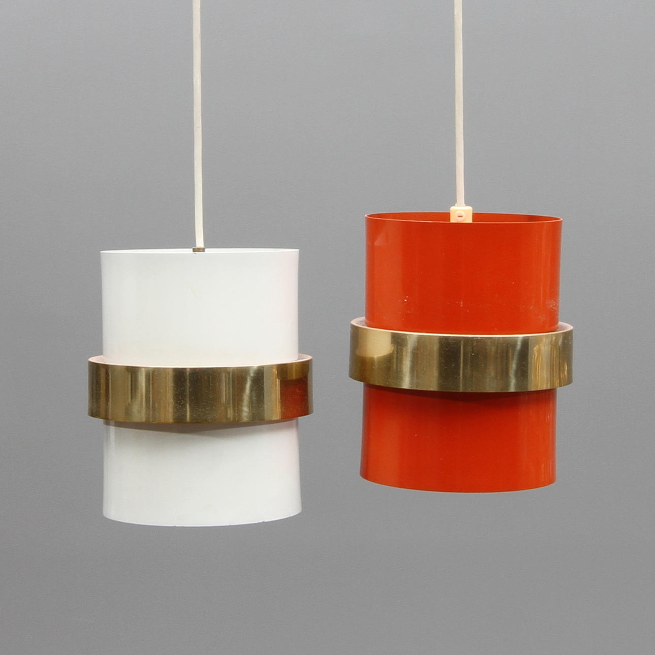 TAKLAMPOR, 2 st, metall, 1900-talets andra hälft.