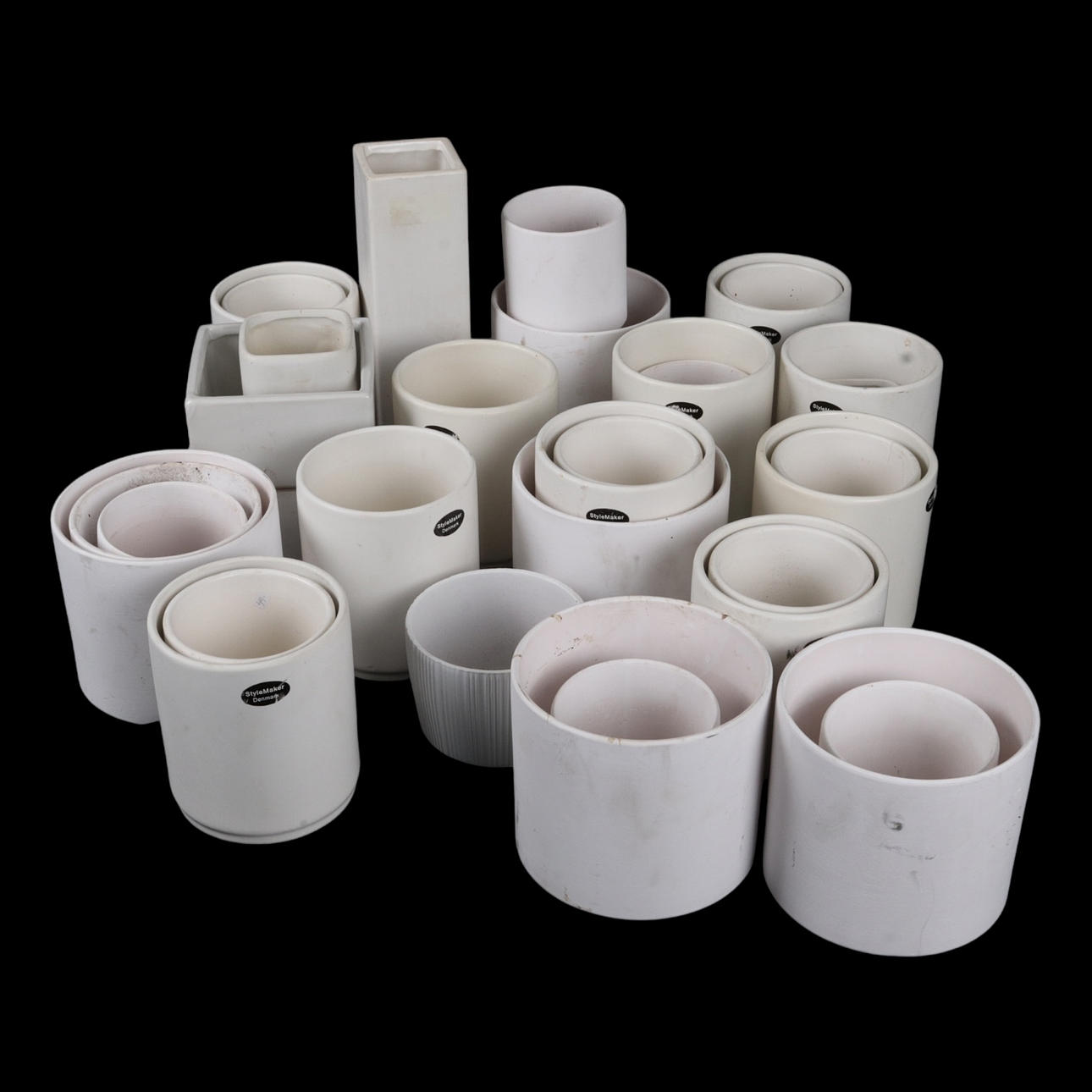 Keraamiset ruukut, 38 kpl. Fl. a, Tanska.