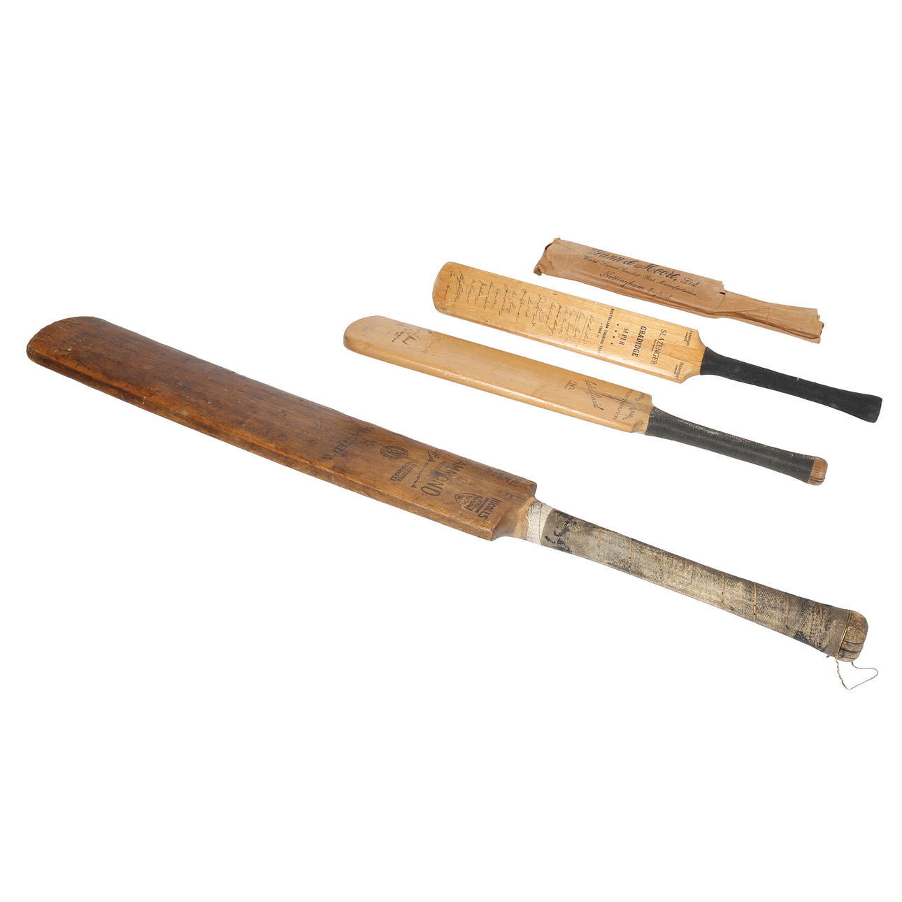 FOUR MID 20TH CENTURY CRICKET BATS (4).