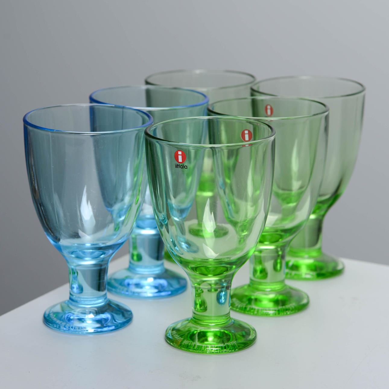 KERTTU NURMINEN. A set of 6 wine glasses, “Verna”, Iittala. Glass 