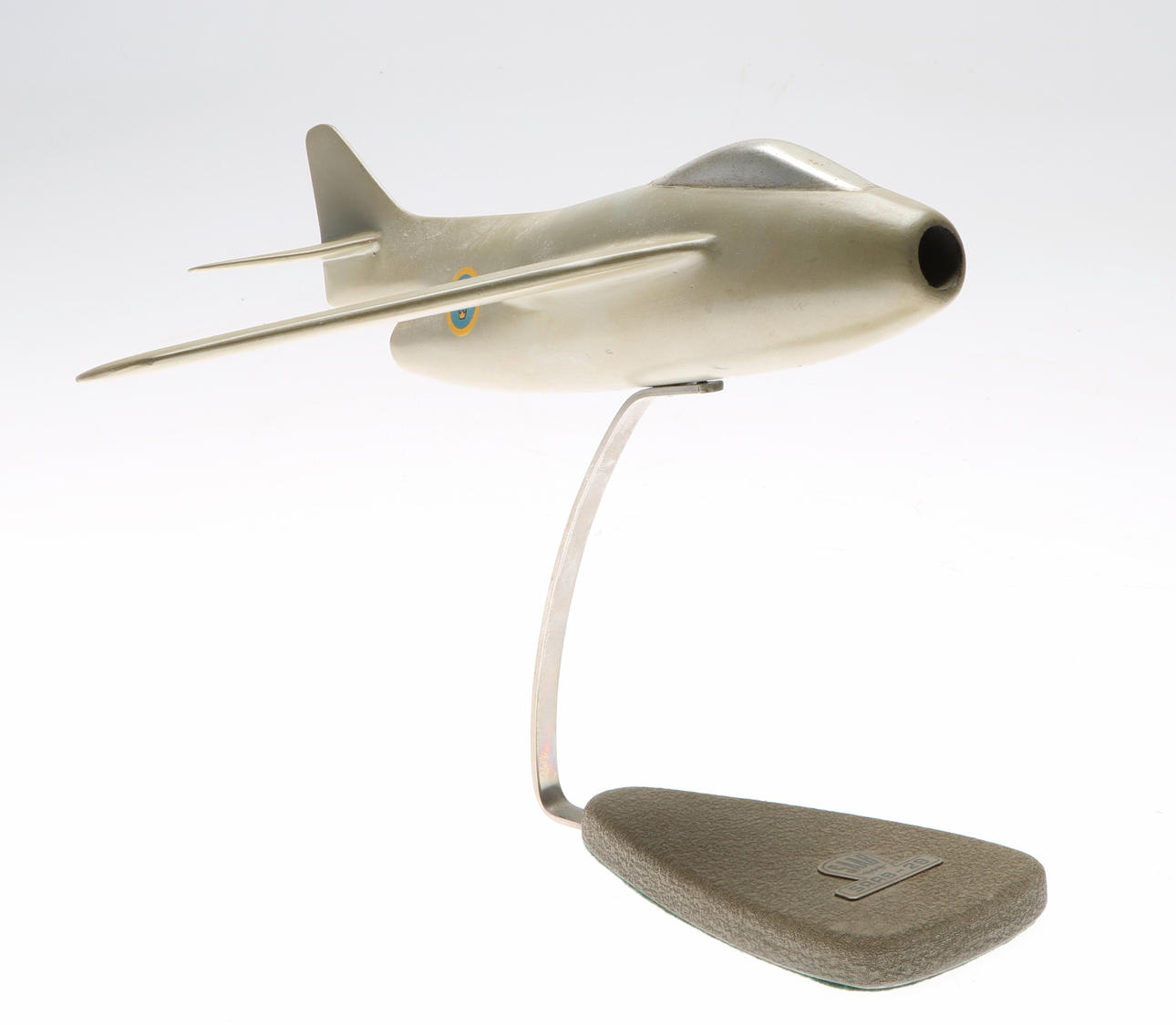 MODELLFLYGPLAN, metall, SAAB-29, 1900-tal.
