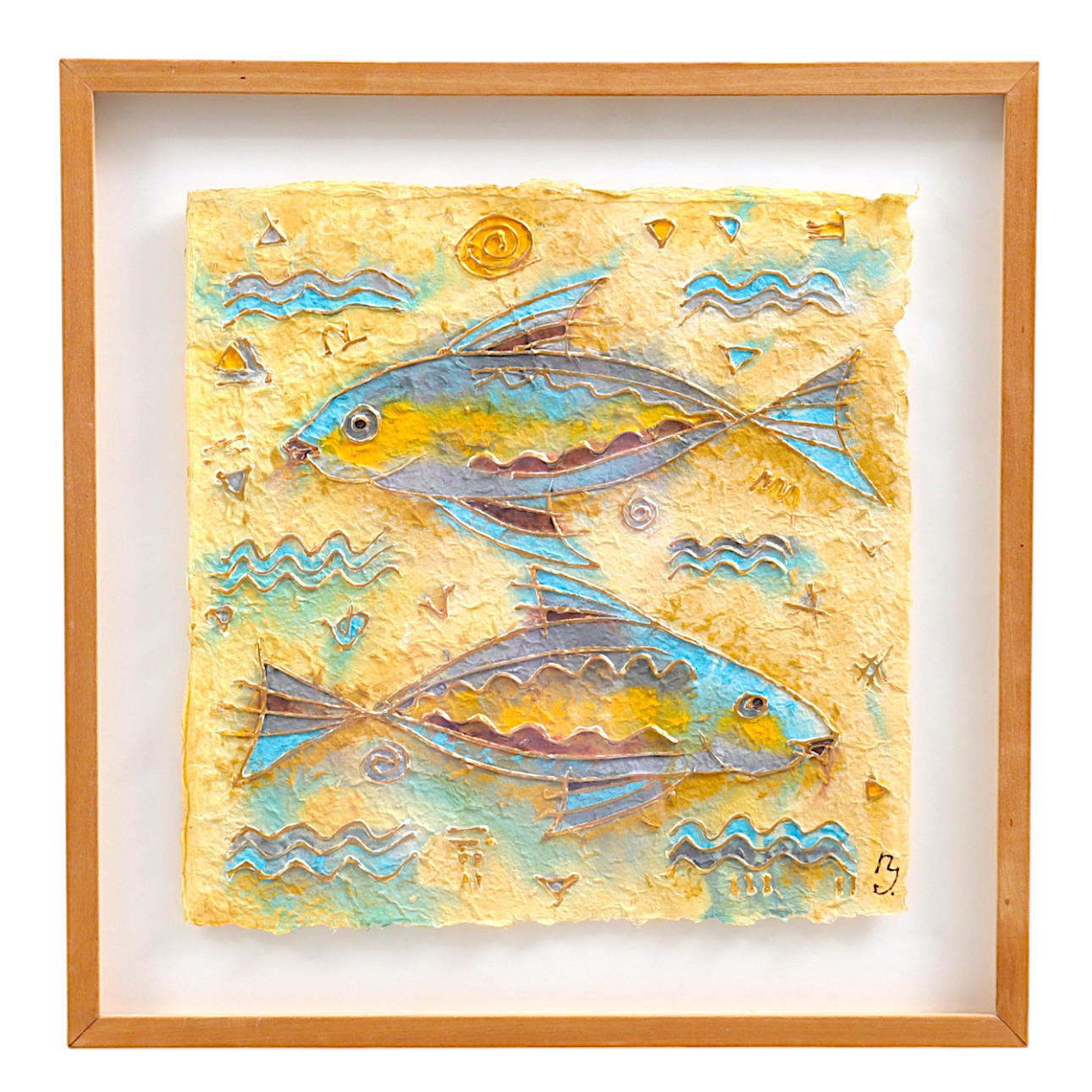 NATALIA JOHANSSON. Mischtechnik auf Papier, monogrammiert, signiert.