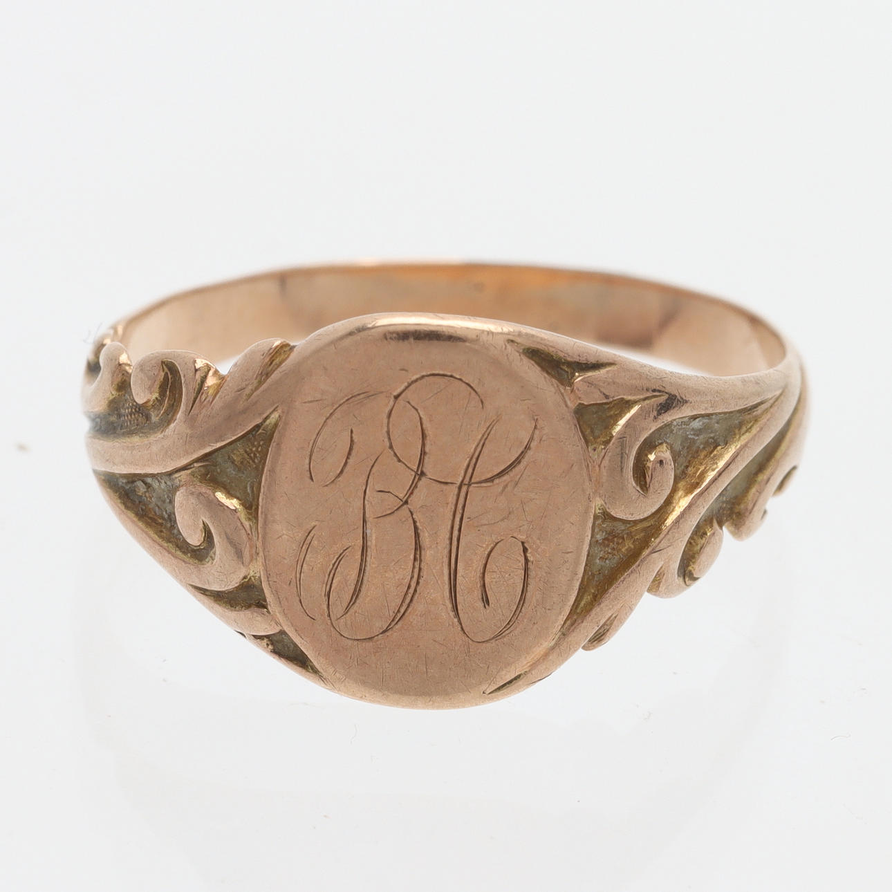 SIEGELRING, ca. 14 K Gold.