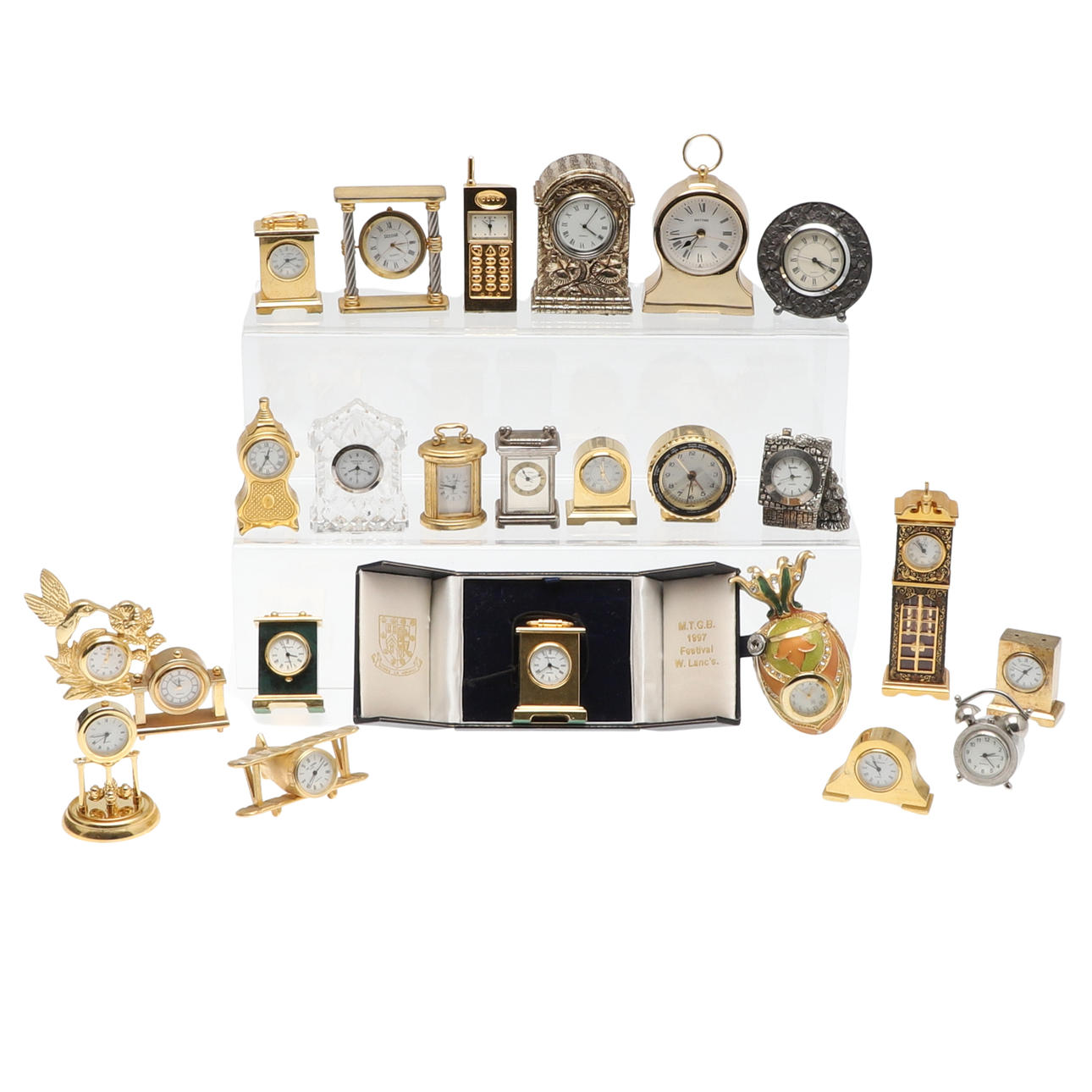 A COLLECTION OF MINIATURE CLOCKS. Clocks & Watches - Other clocks ...