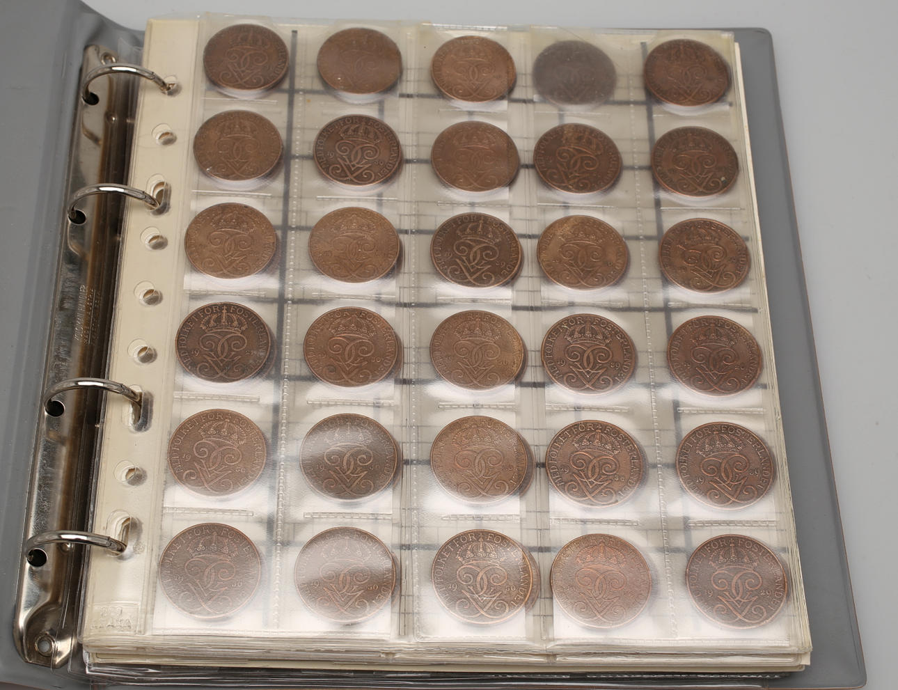 MYNTSAMLING, 206 st. svenska koppar- och järnmynt.