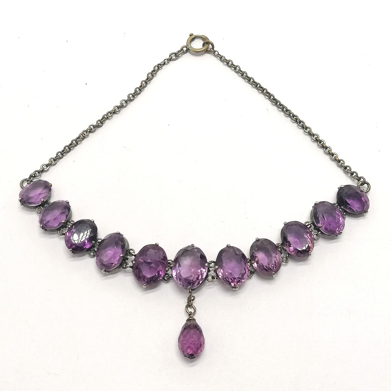 AMETYST STEN SÆT HALSKÆDE.