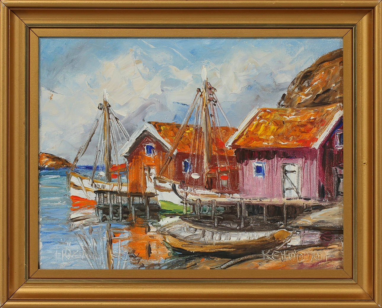 KURT ERIK HEINONEN. "Tjörn", olja på duk, signerad.