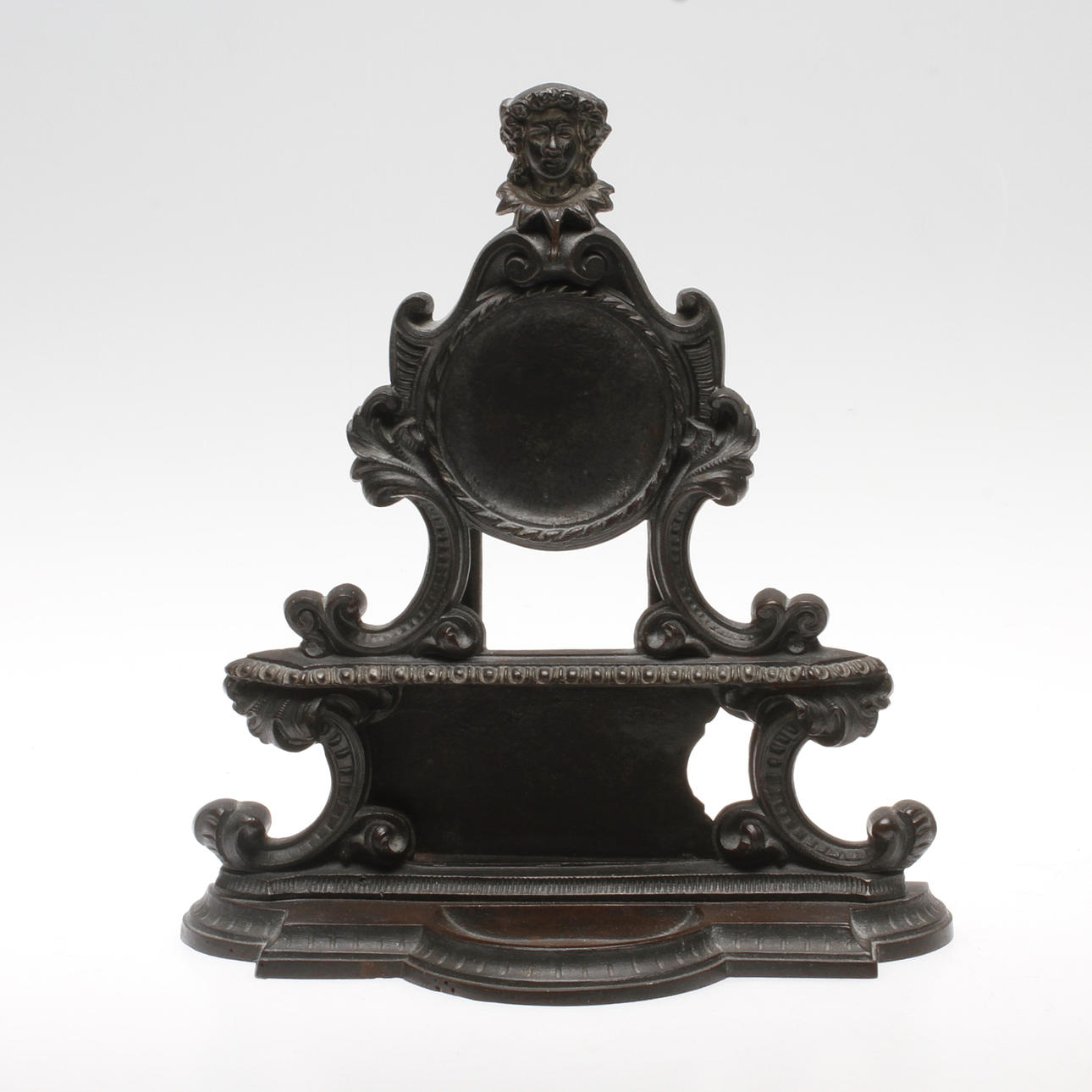 CLOCK, iron, marked 1855.