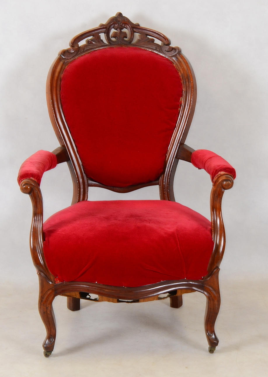 Fåtölj, nyrokoko, sekelskiftet 1900.