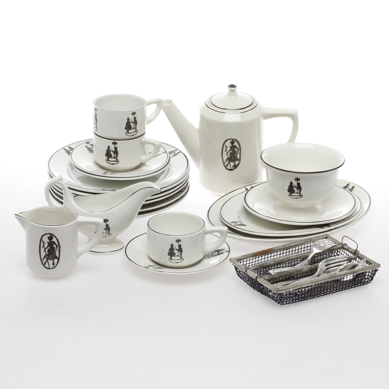 BARNSERVIS, 15 delar, porslin, "Maj", Gustavsberg, 1930-tal.