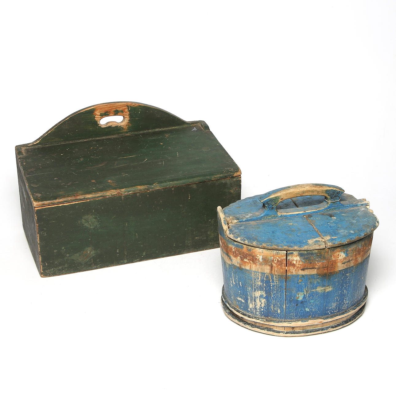 SKRIN och LAGGKÄRL, 2 delar, allmoge. 1800-tal.