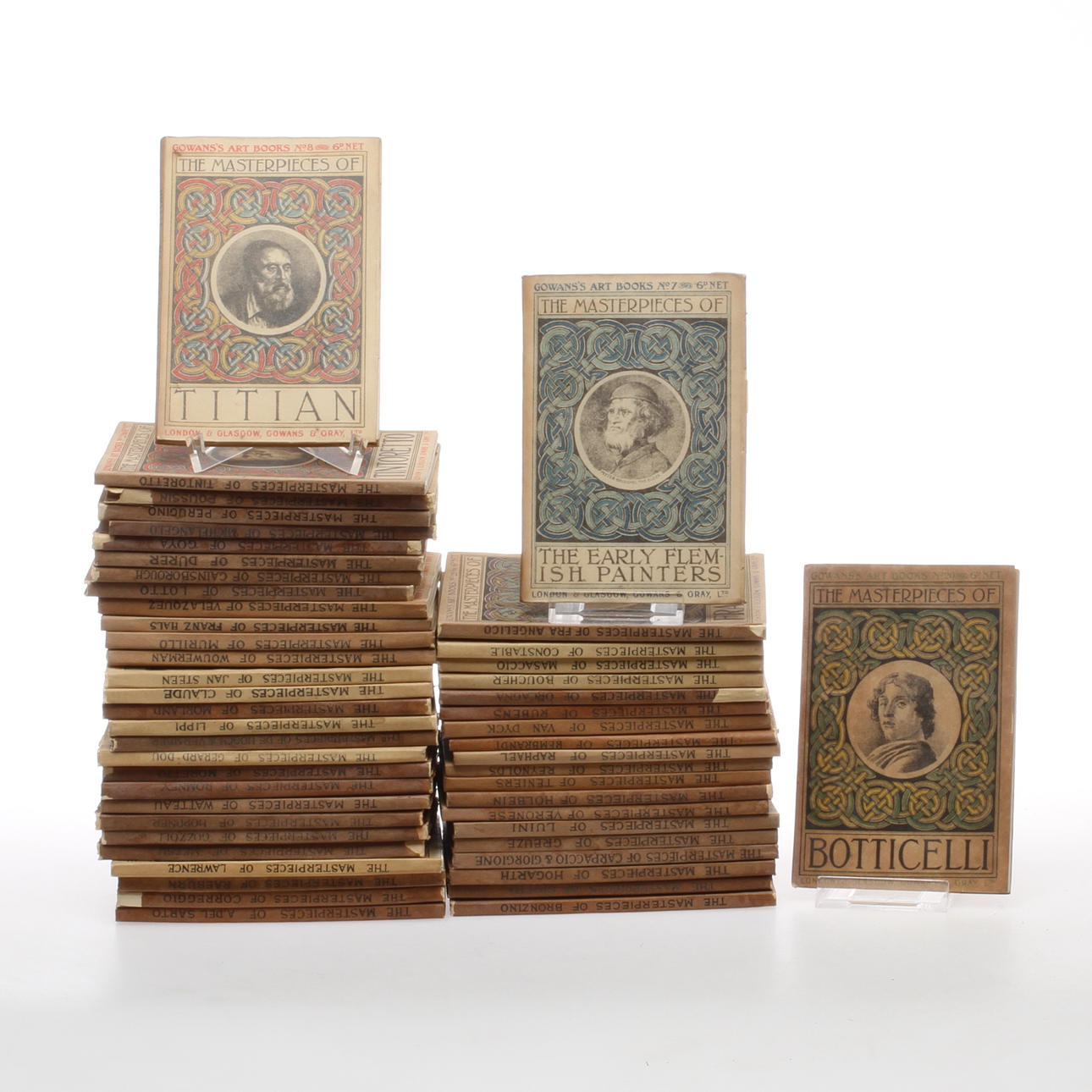 KONSTBÖCKER, 50 st, "Gowans's Art Books", Gowans & Gray, tidigt 1900-tal.